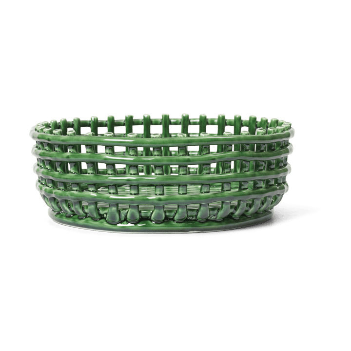 Ceramic fflettet skål - Emerald Green - Ferm Living
