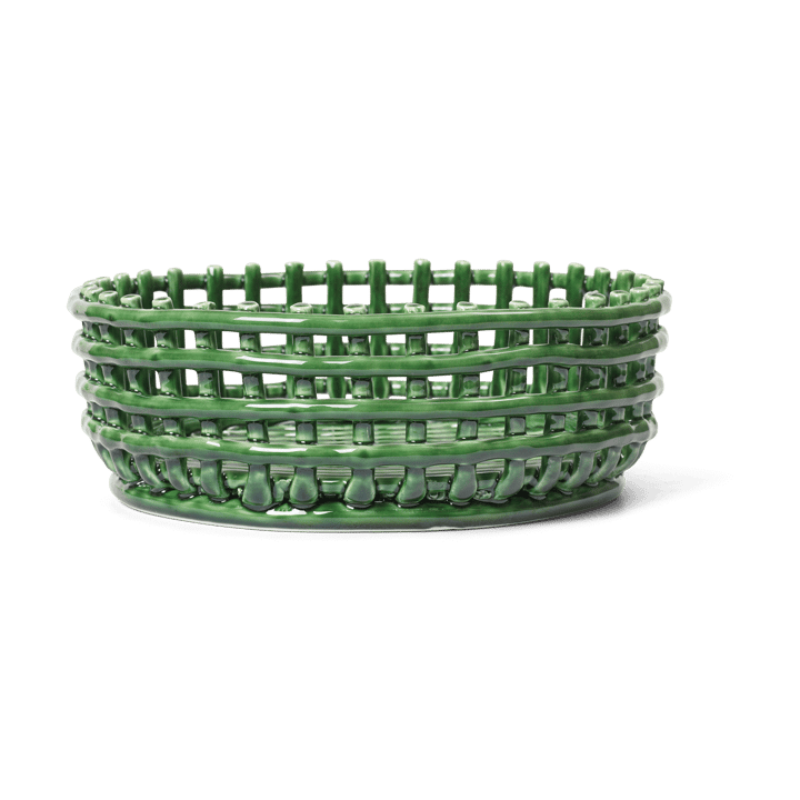 Ceramic fflettet skål - Emerald Green - Ferm LIVING