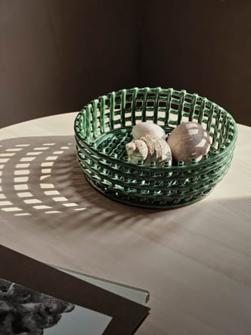 Ceramic fflettet skål - Emerald Green - Ferm Living