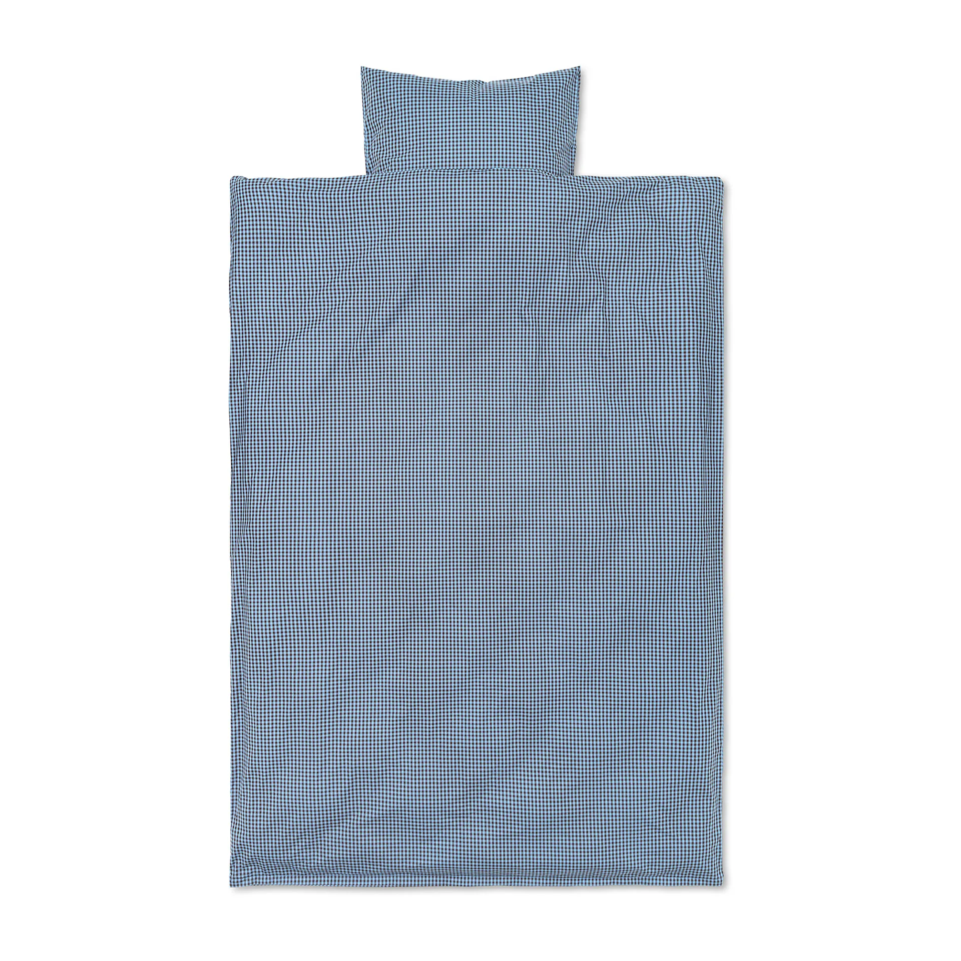 Check sengesett 140 x 200 cm, Faded blue-choco Ferm Living