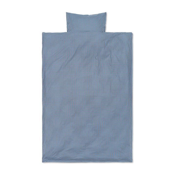 Check sengesett 140 x 200 cm - Faded blue-choco - ferm LIVING