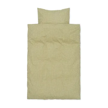 Check sengesett baby 70 x 100 cm - Lemon-olive - Ferm Living