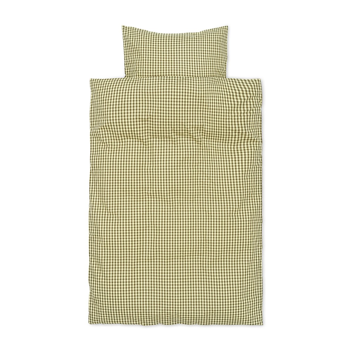 Bilde av ferm LIVING Check sengesett baby 70 x 100 cm Lemon-olive