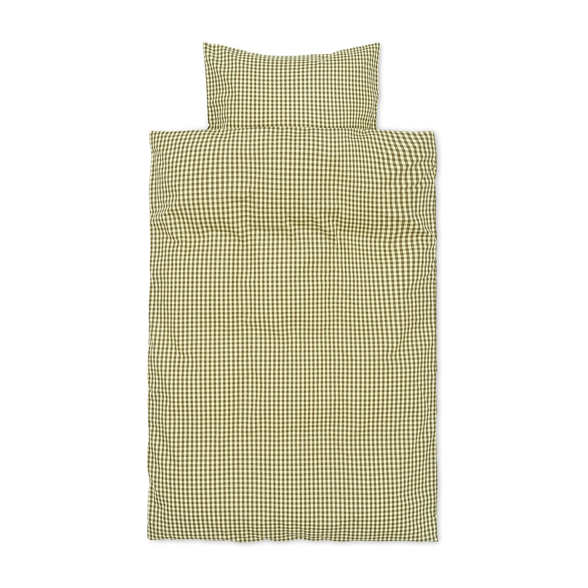 Bilde av ferm LIVING Check sengesett baby 70 x 100 cm Lemon-olive