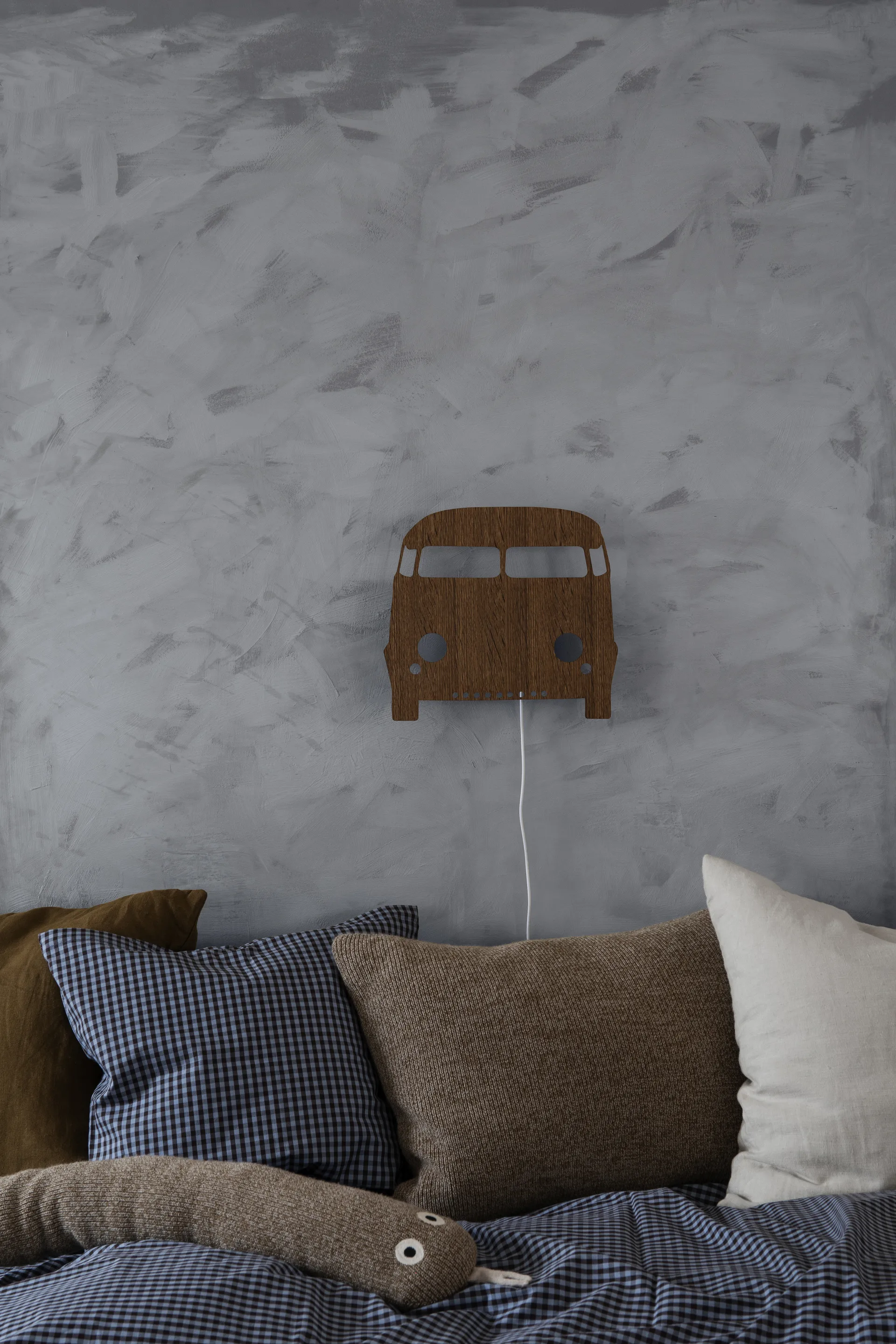 Check sengesett junior 100 x 140 cm, Faded blue-choco Ferm Living