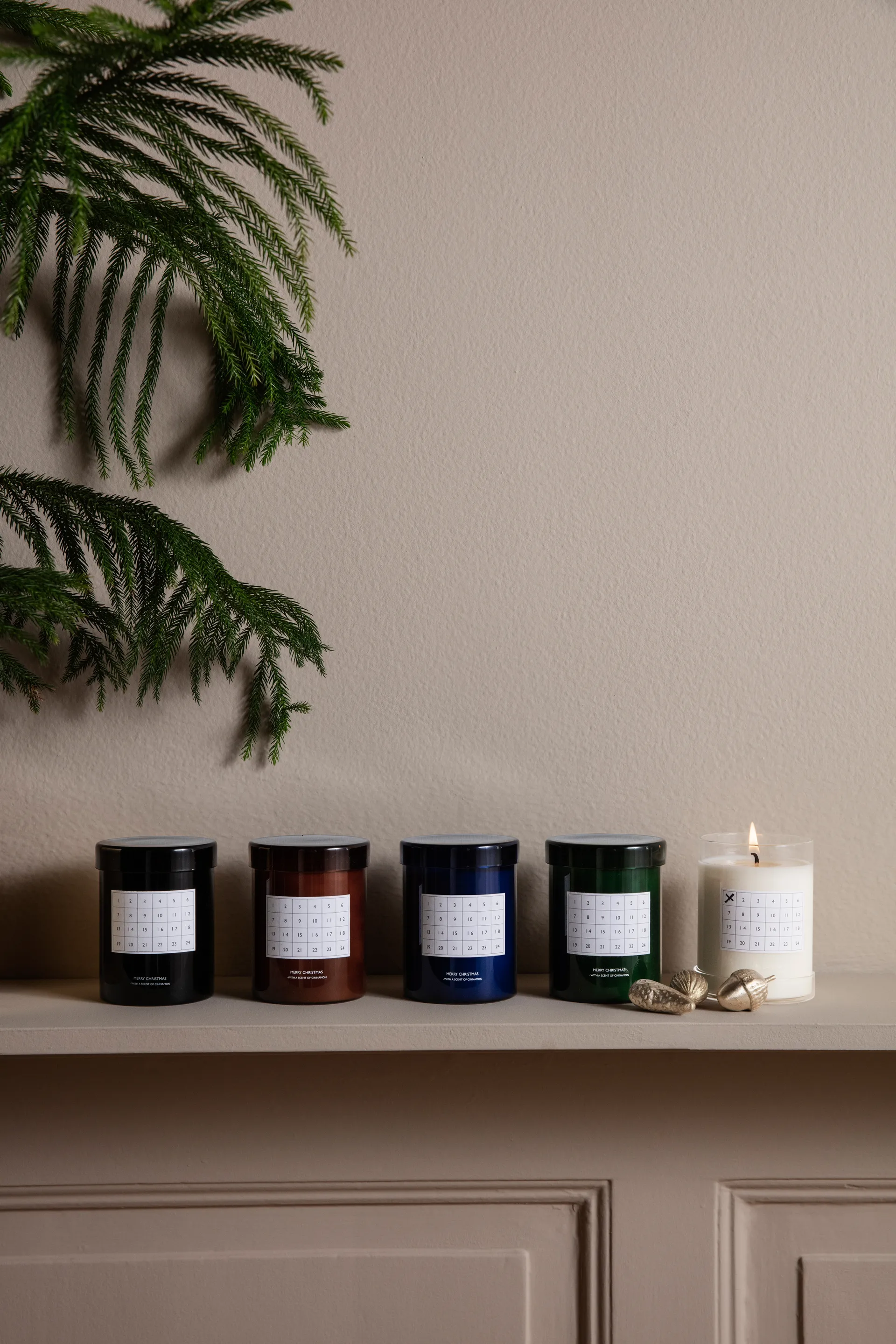 Christmas Calendar duftlys, Hvit Ferm Living