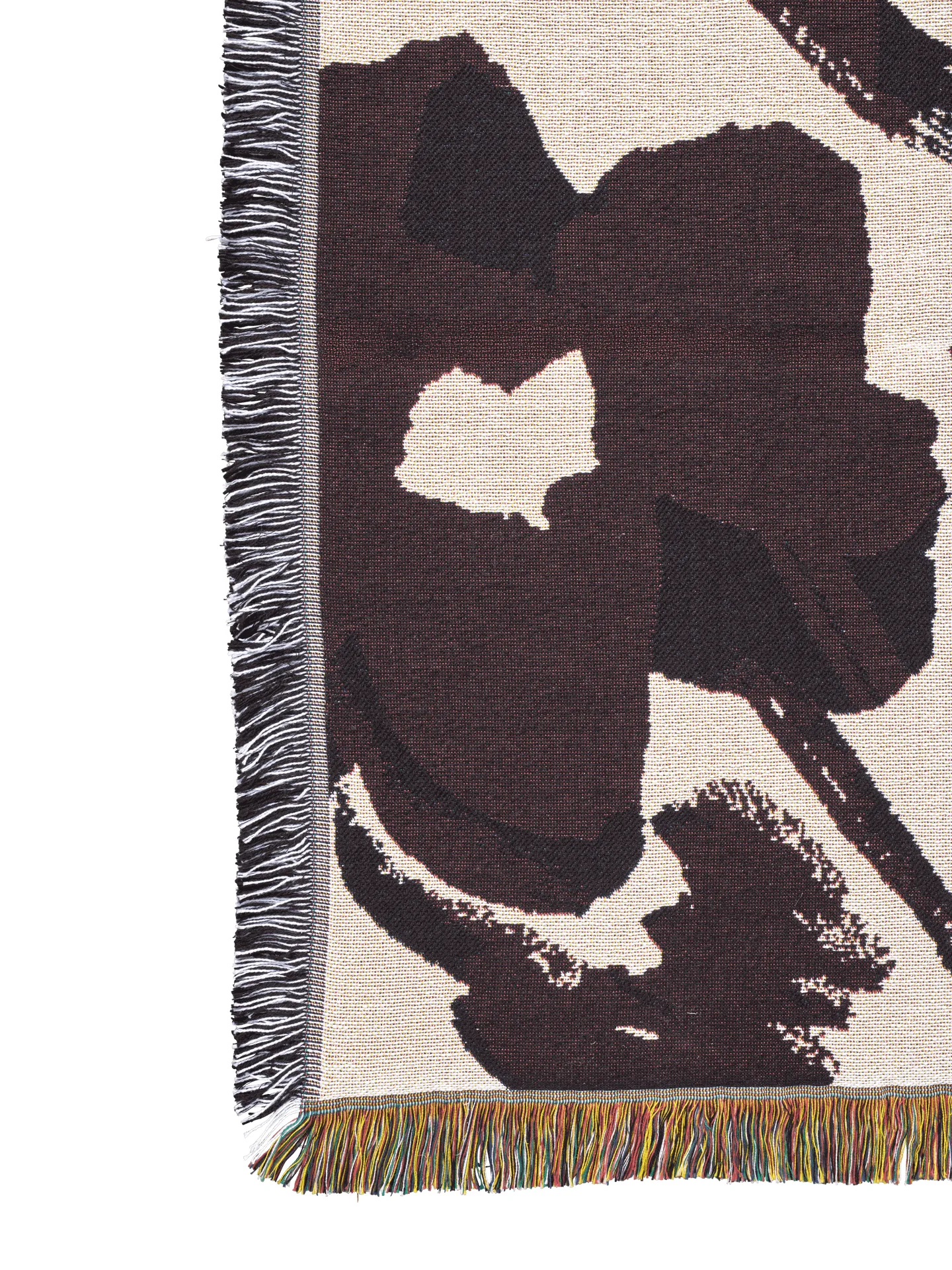 Cilla tapestry pledd 120x170 cm, Off-white-Dark grape Ferm Living