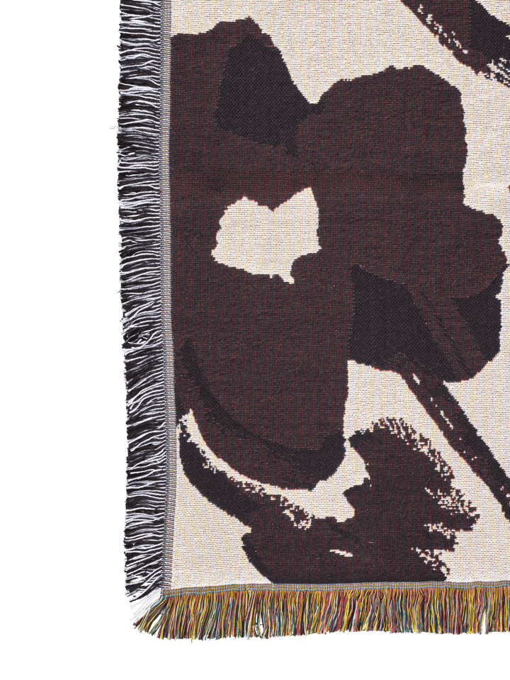 Cilla tapestry pledd 120x170 cm, Off-white-Dark grape Ferm Living