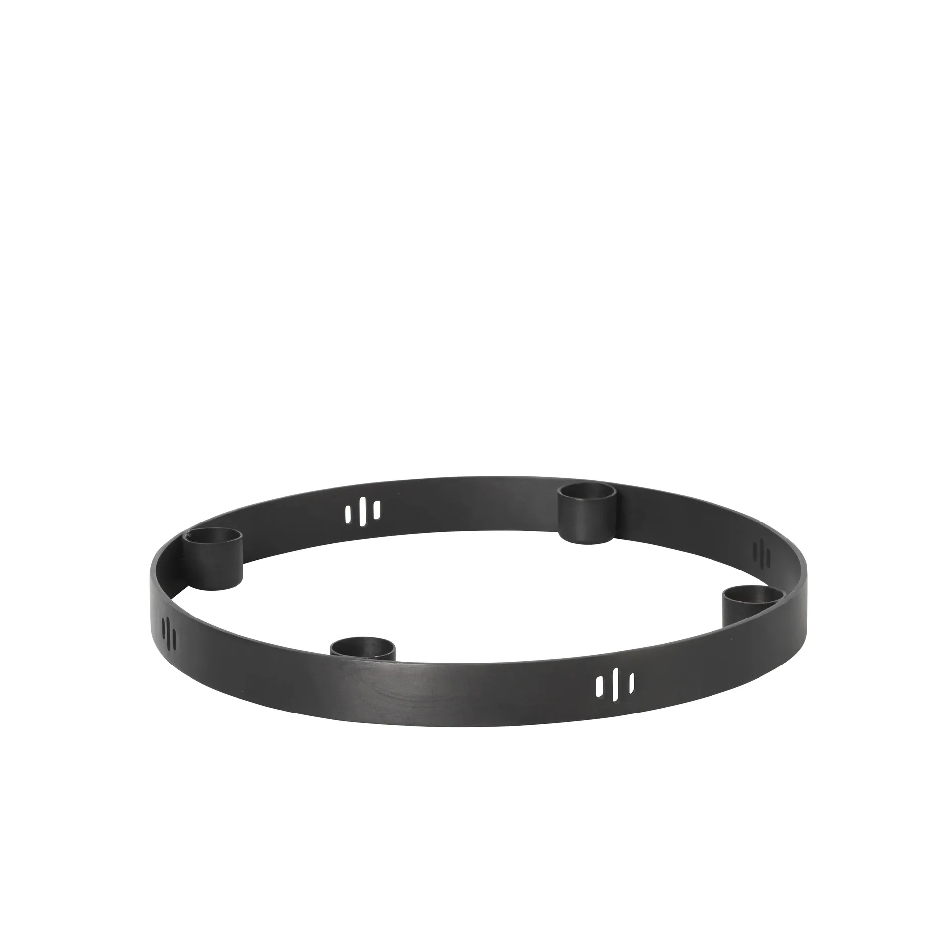 Circle svart messing lysestake, liten Ferm Living