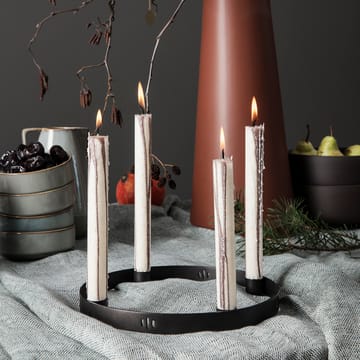 Circle svart messing lysestake - liten - Ferm Living