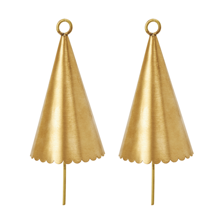 Cone bell dekorasjonsheng 2-pack - Messing - Ferm Living