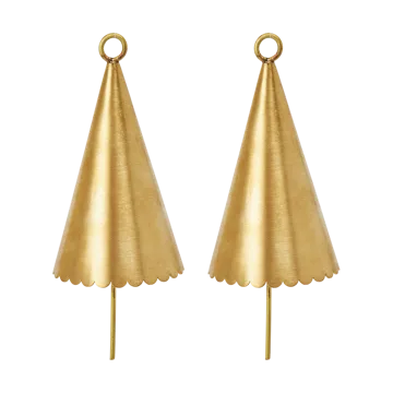 Cone bell dekorasjonsheng 2-pakning - Messing - Ferm Living
