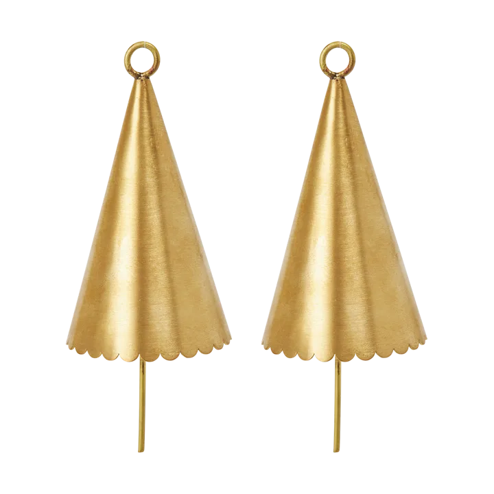 Cone bell dekorasjonsheng 2-pakning - Messing - Ferm Living
