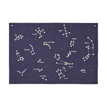 Constellation tekstilkart - Dark blue, 70x100 cm - Ferm Living