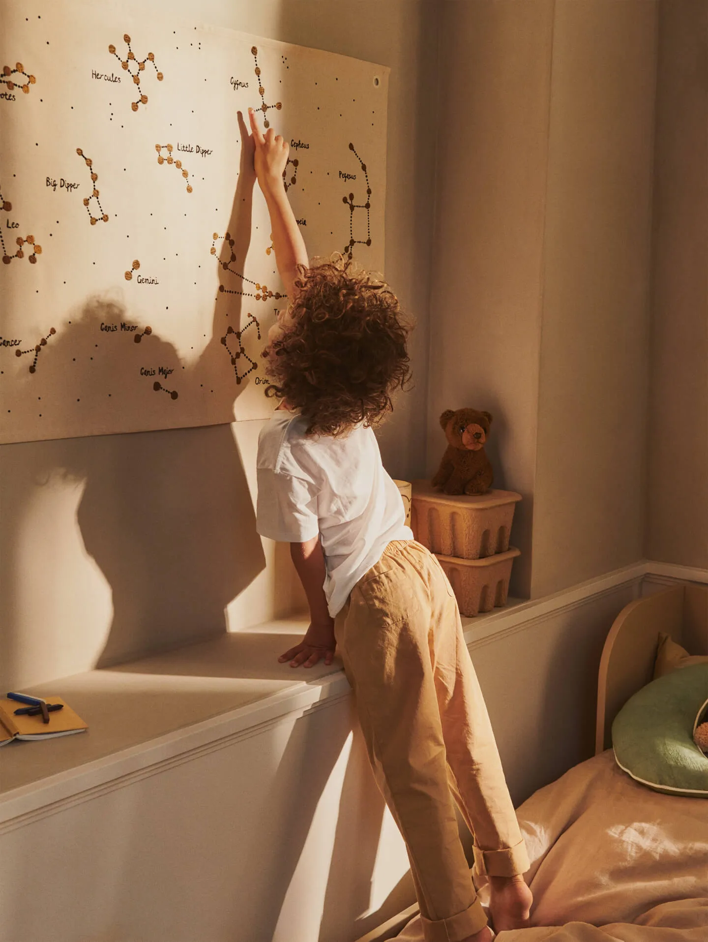 Constellation tekstilkart, Undyed, 70x100 cm Ferm Living