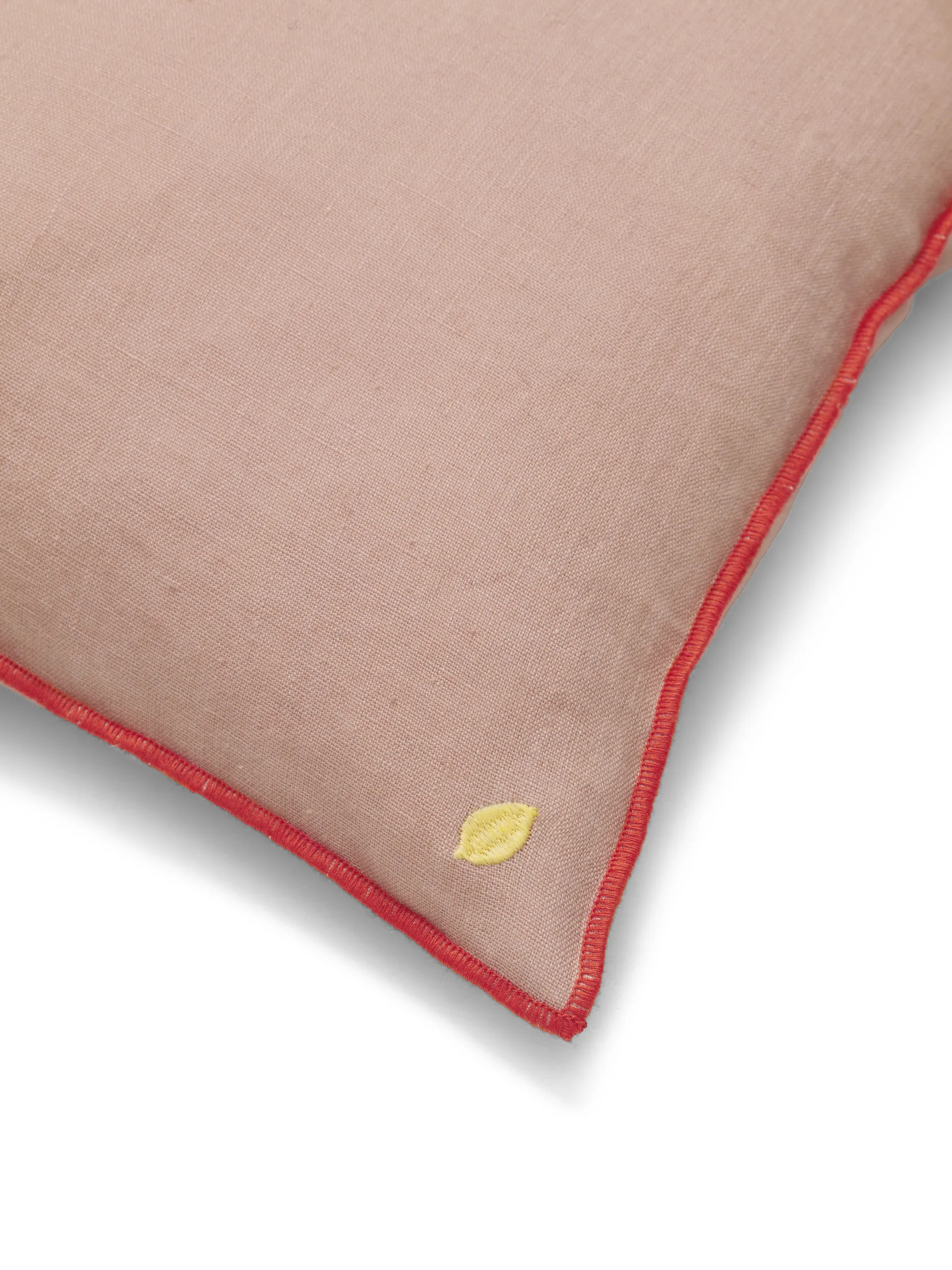 Contrast linen pute 40 x 40 cm, Dusty Rose Ferm Living