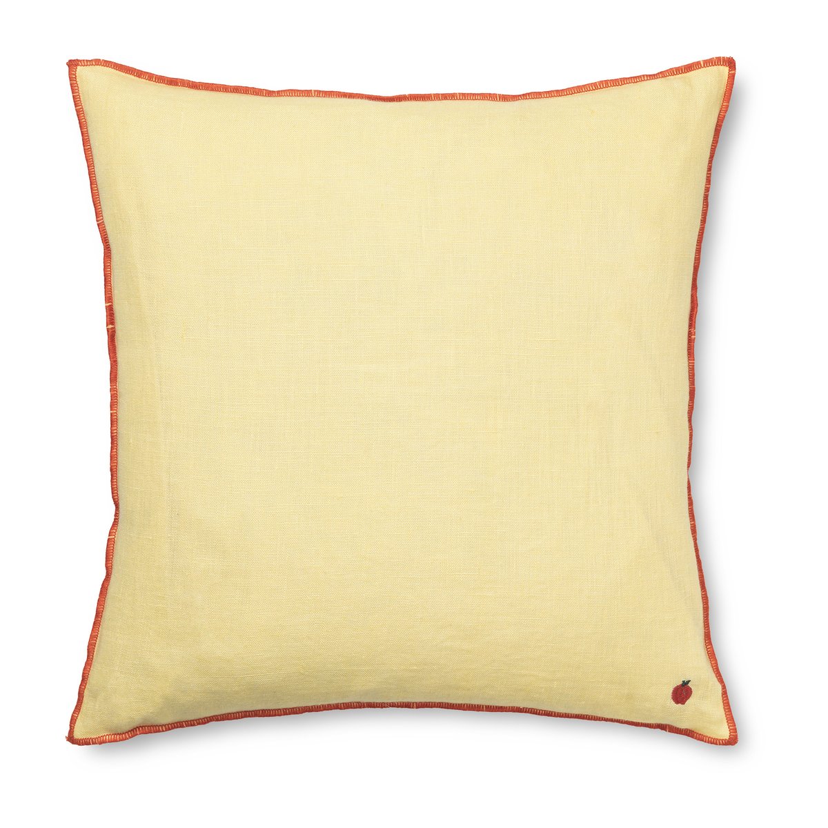 Bilde av ferm LIVING Contrast linen pute 40 x 40 cm Lemon