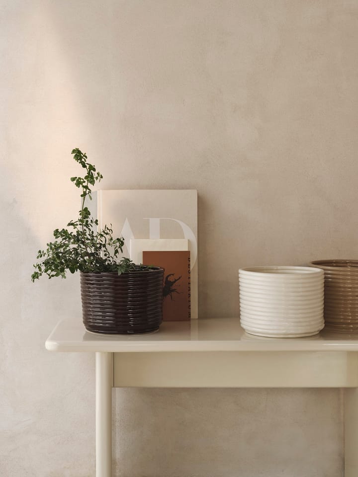 Corduroy krukke Ø20x15 cm, Carob Brown Ferm Living
