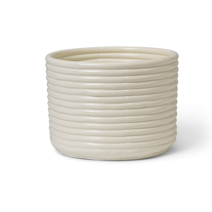 Corduroy krukke Ø20x15 cm - Off white - Ferm Living