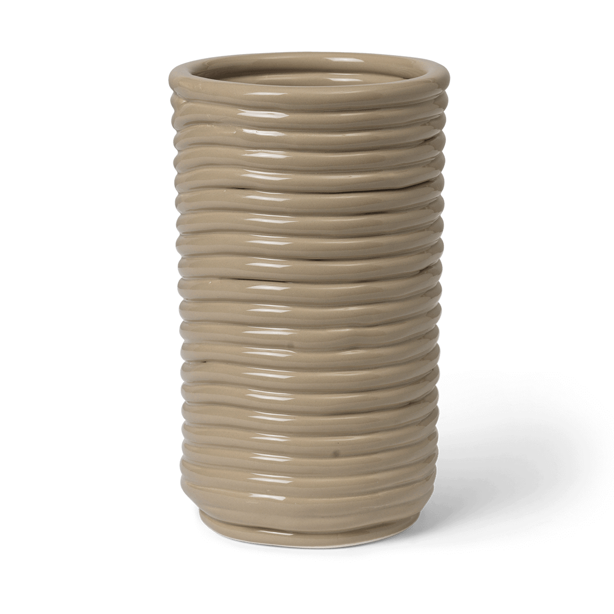 Bilde av Ferm Living Corduroy vase 21 cm Cashmere