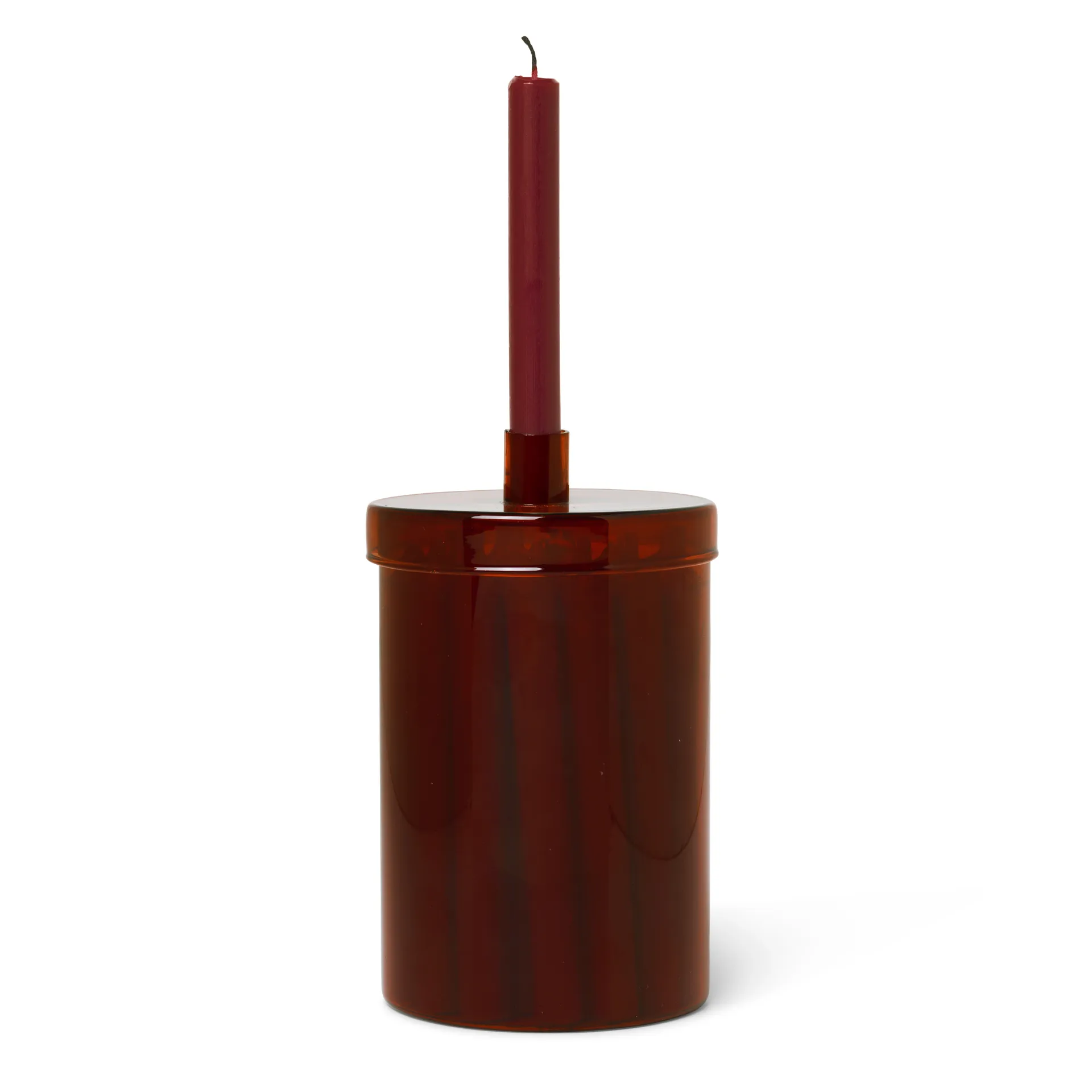 Countdown to Christmas glassboks med 24 lys, Mørkerød Ferm Living