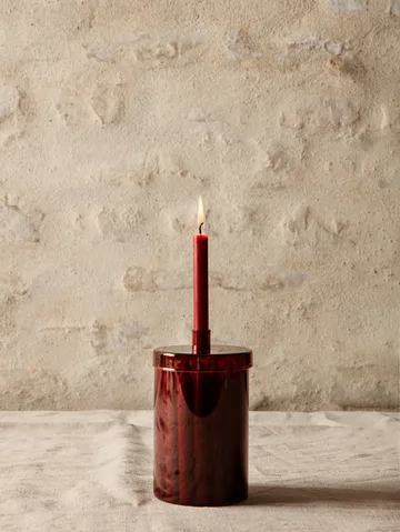 Countdown to Christmas glassboks med 24 lys - Mørkerød - Ferm Living