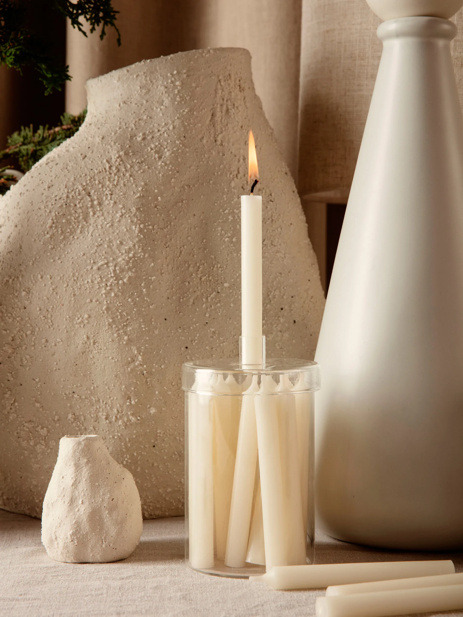 Countdown to Christmas glassboks med 24 lys, Off white Ferm Living