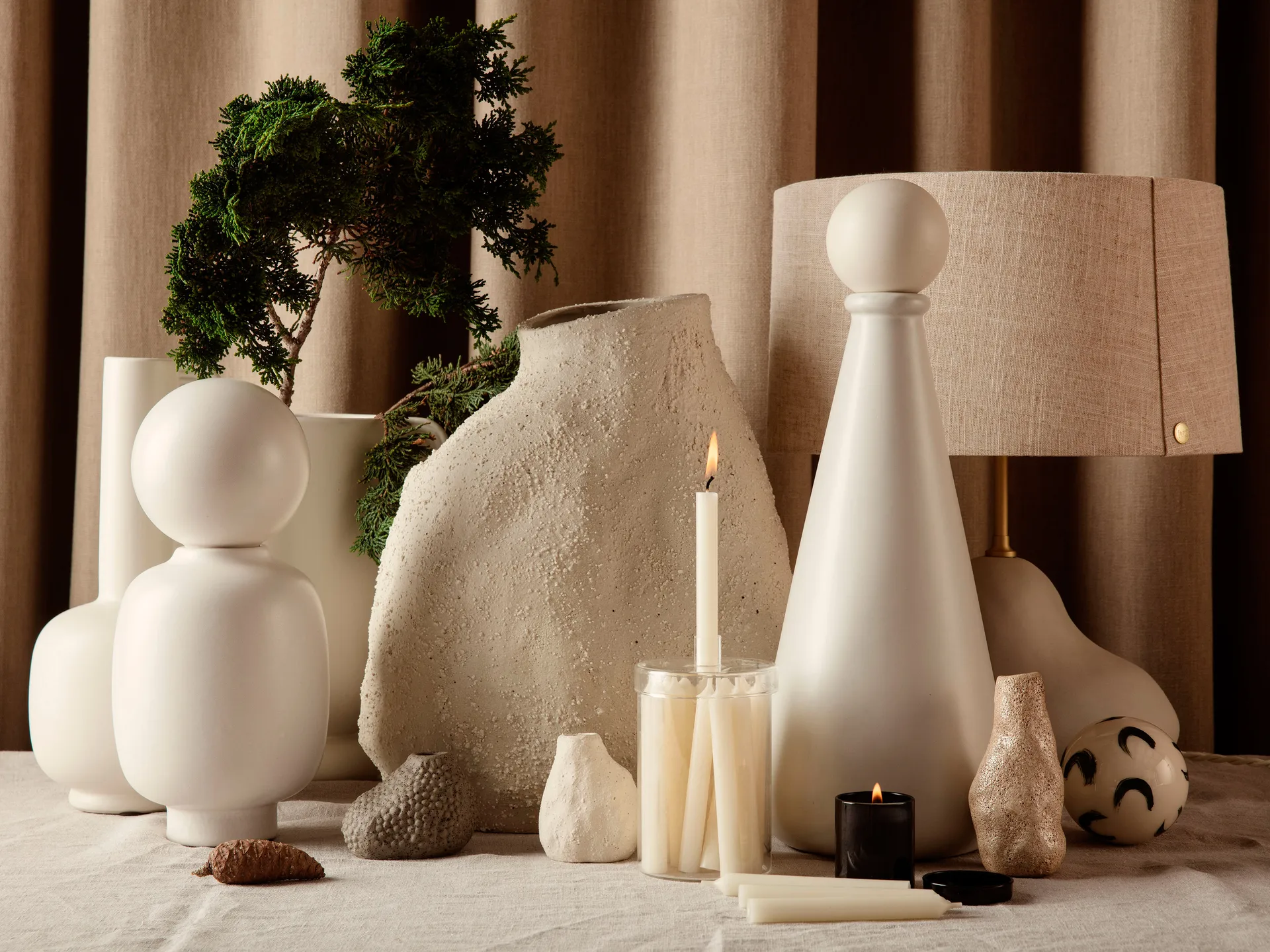 Countdown to Christmas glassboks med 24 lys, Off white Ferm Living