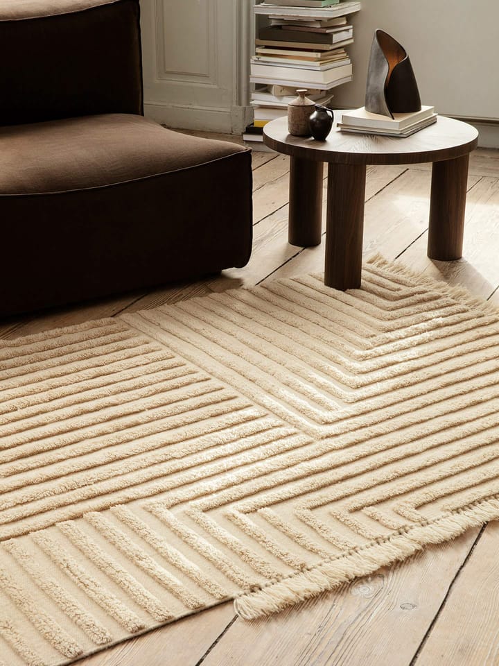 Crease ullteppe 140 x 200 cm - Light Sand - ferm LIVING