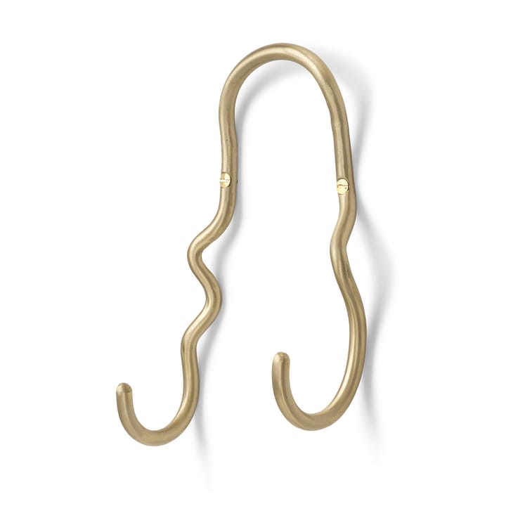 Curvature knagg dobbel - Messing - Ferm Living