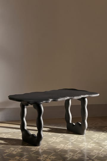 Dal Piece sofabord 100 x 50 x 47 cm - Black Aluminium - ferm LIVING