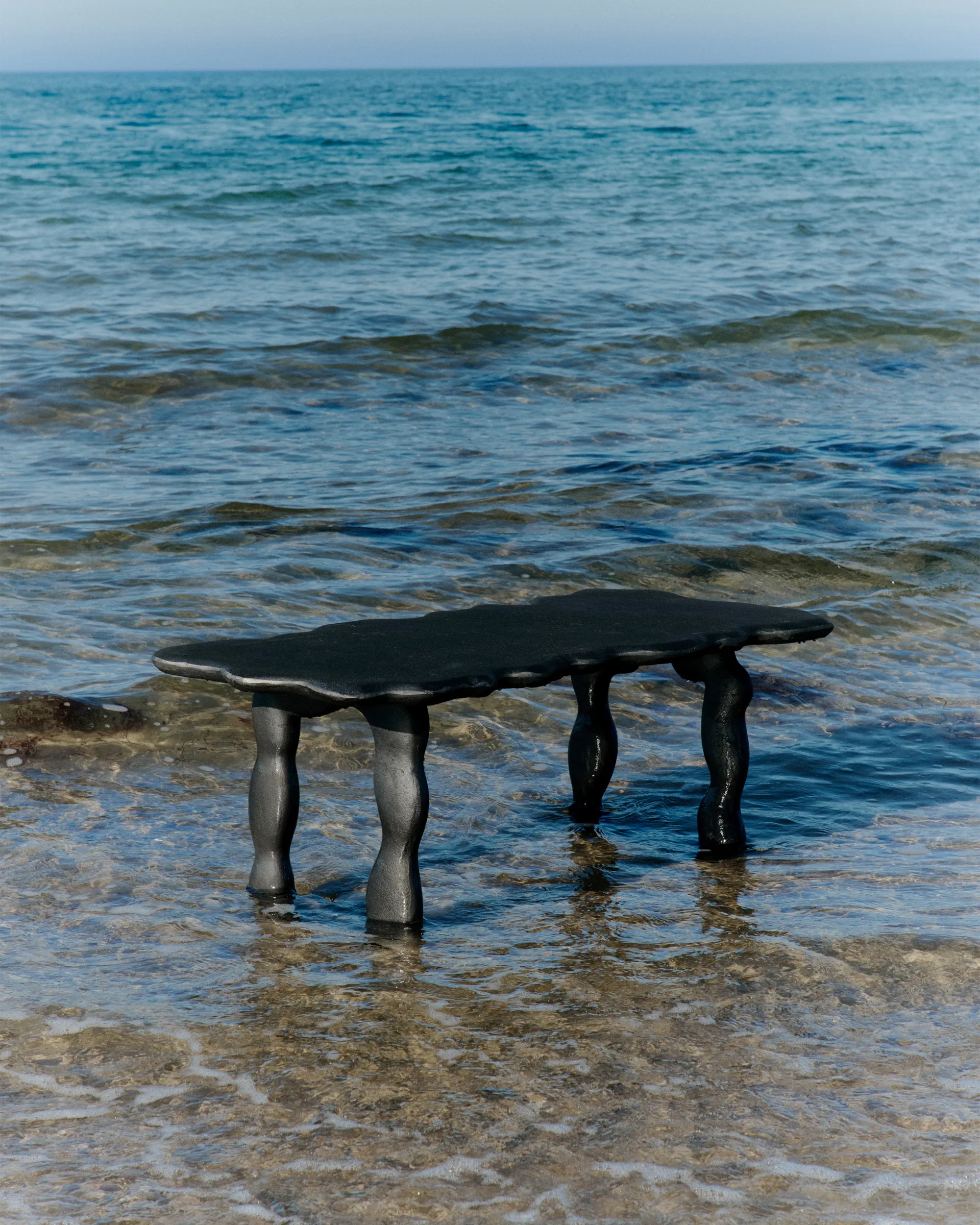 Dal Piece sofabord 100 x 50 x 47 cm, Black Aluminium Ferm Living