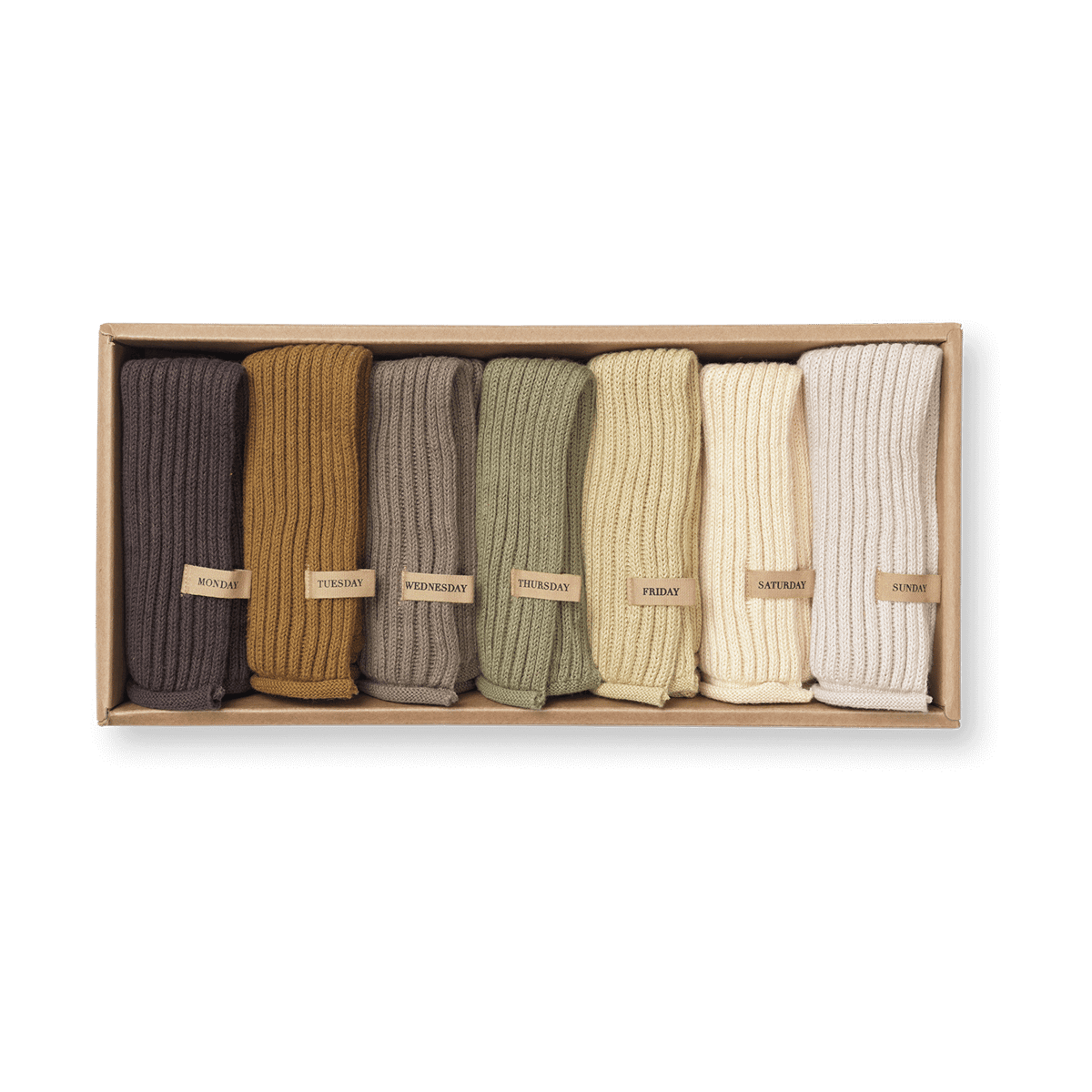 Ferm Living Day klut 7-pakning 26 x 26 cm Calm | Skandinavisk Design | Kluter & Oppvaskbørster | Brun