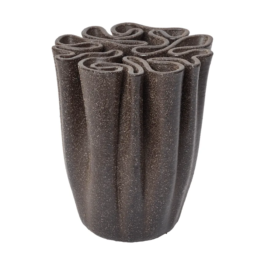 Dedali vase 18 cm, Dark brown Ferm Living
