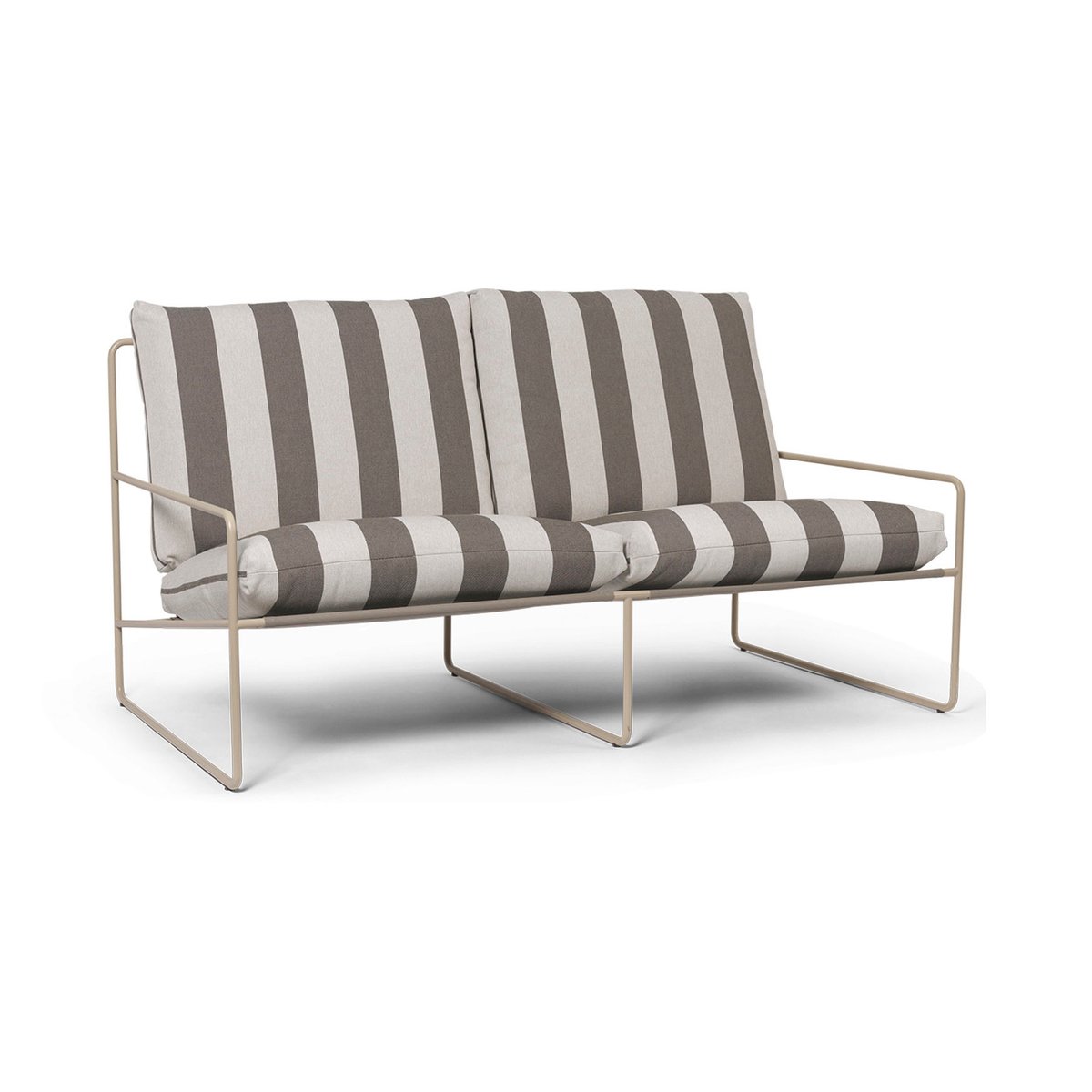 Ferm Living, Desert 2-seters sofa Stripe Cashmere/Chocolate