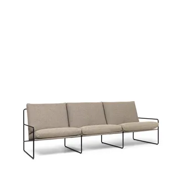 Desert 3-seters sofa - Stoff dark sand, sort stativ - Ferm Living