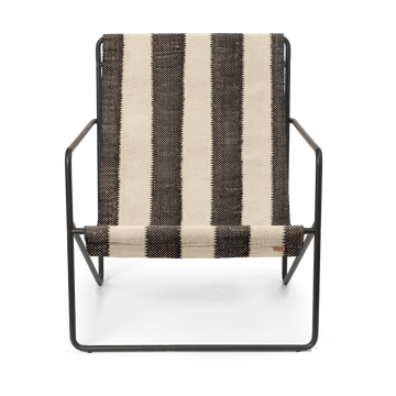 Desert loungestol - Black, off-white, chocolate - Ferm Living