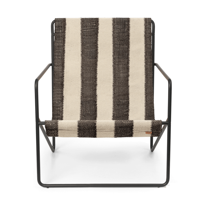 Desert loungestol, Black, off-white, chocolate Ferm Living