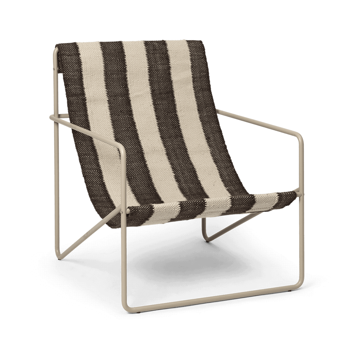 Ferm Living, Desert Lounge Lenestol Cashmere/Off-white/Chocolate