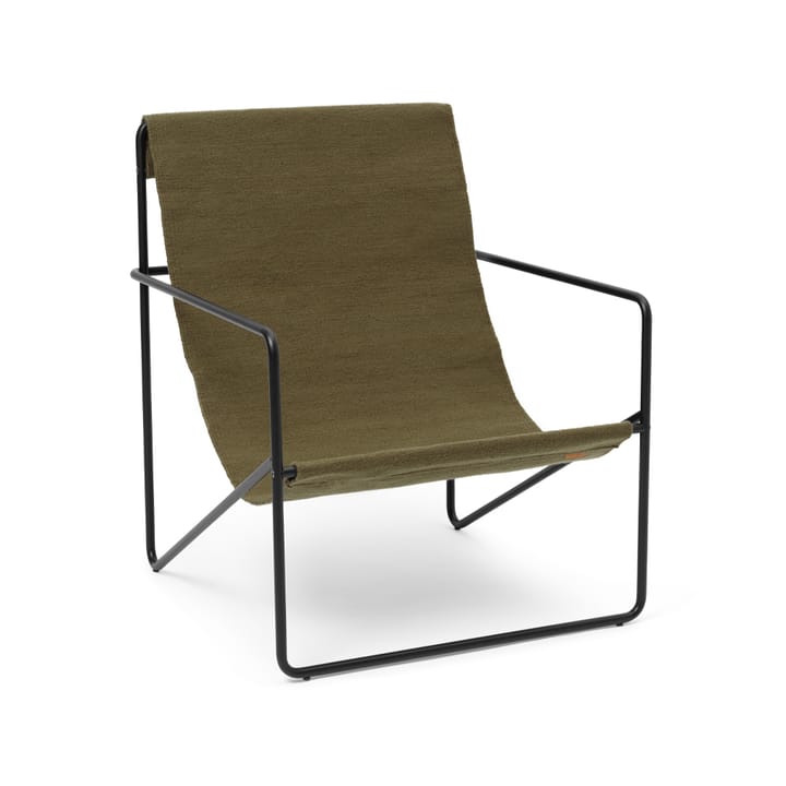 Desert loungestol - Olive, svart stativ - Ferm LIVING