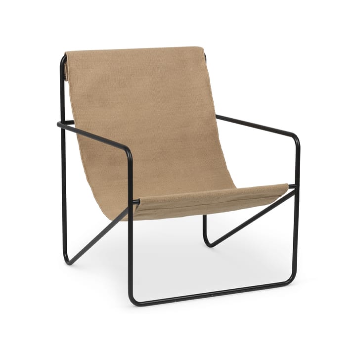 Desert loungestol - Sand, svart stativ - Ferm Living