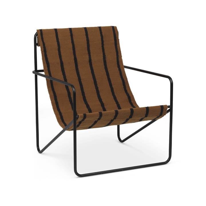 Desert solstol - Stripe, svart stativ - Ferm LIVING