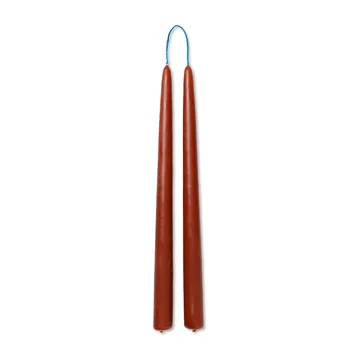 Dipped candles håndlagde lys 30 cm 2-pakning - Rust - Ferm Living