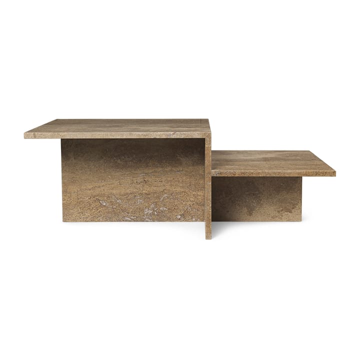 Distinct salongbord, Dark Brown Travertine Ferm Living