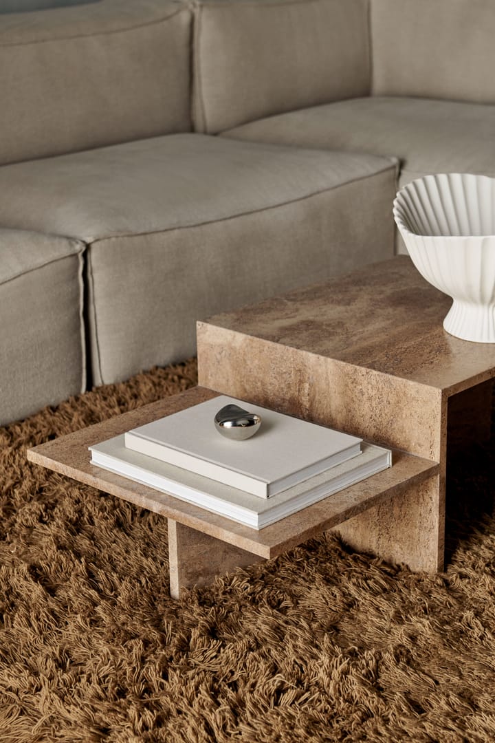 Distinct salongbord, Dark Brown Travertine Ferm Living