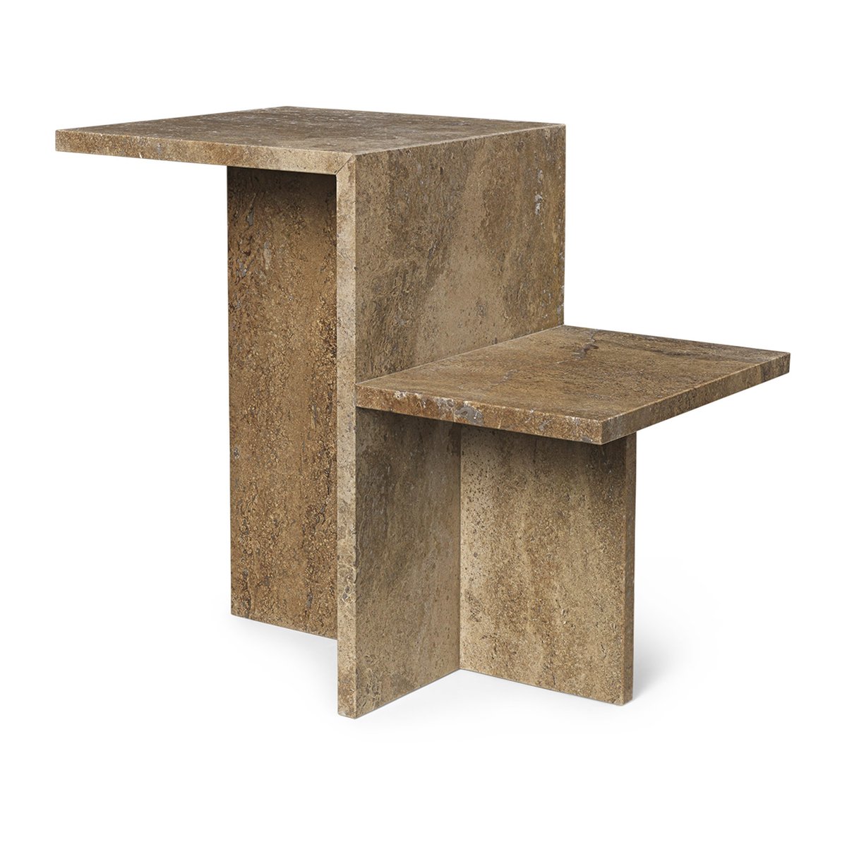 Bilde av ferm LIVING Distinct sidebord 595x35x50 cm Dark Brown Travertine