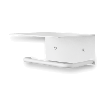 Dora toalettpapirholder med hylle - White - Ferm Living