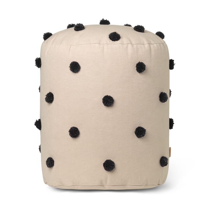 Dot puff Ø39 cm - Sand-black - Ferm LIVING