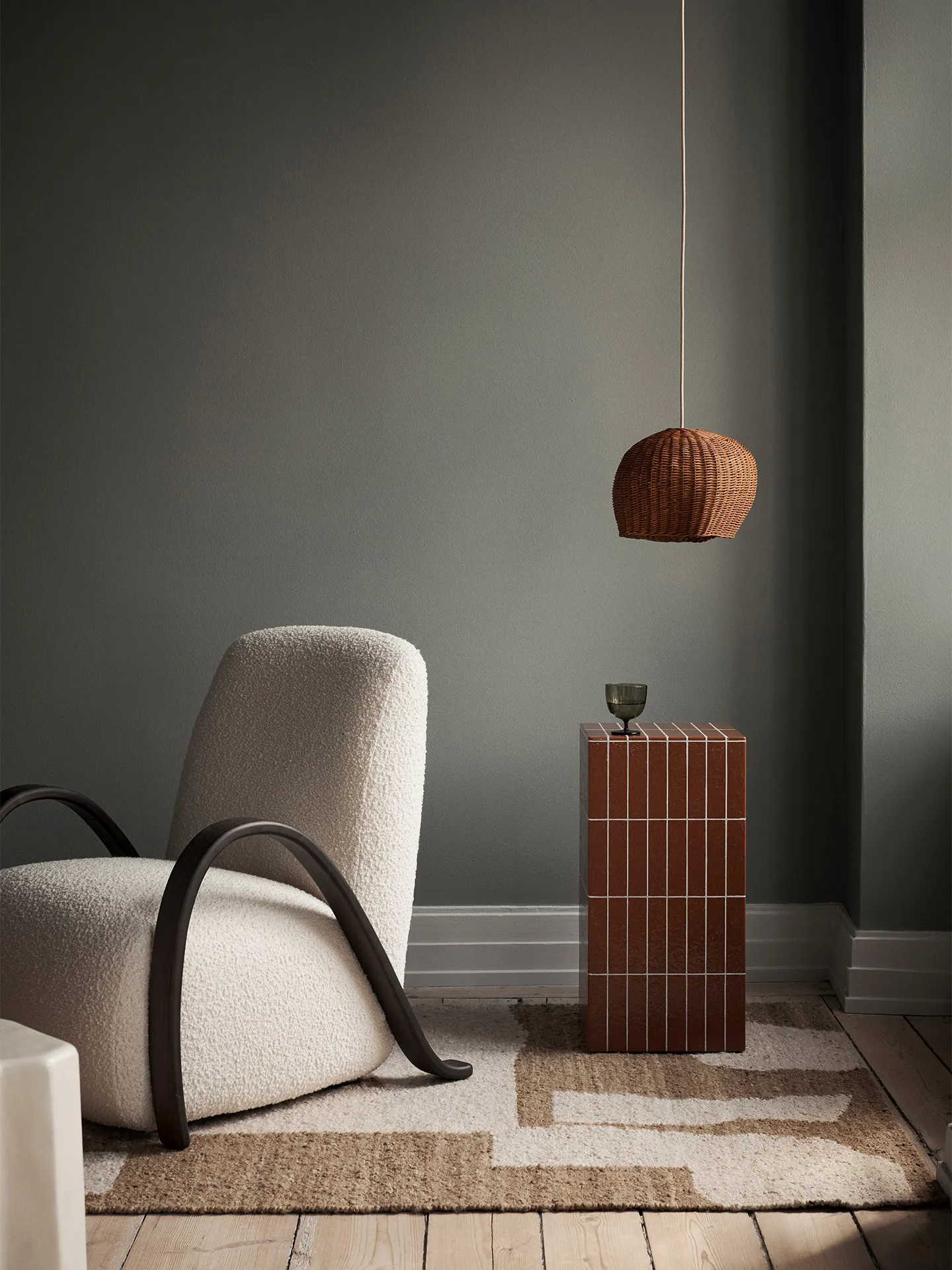 Drape lampeskjerm small, Natural Ferm Living