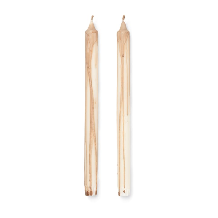 Dryp stearinlys 2-pakning, Beige Ferm Living